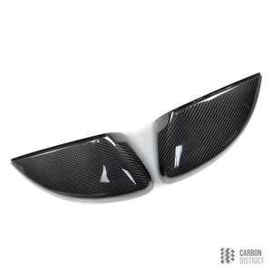 Audi A3/S3/RS3 (8V) carbon fibre mirror caps — 3K twill gloss finish