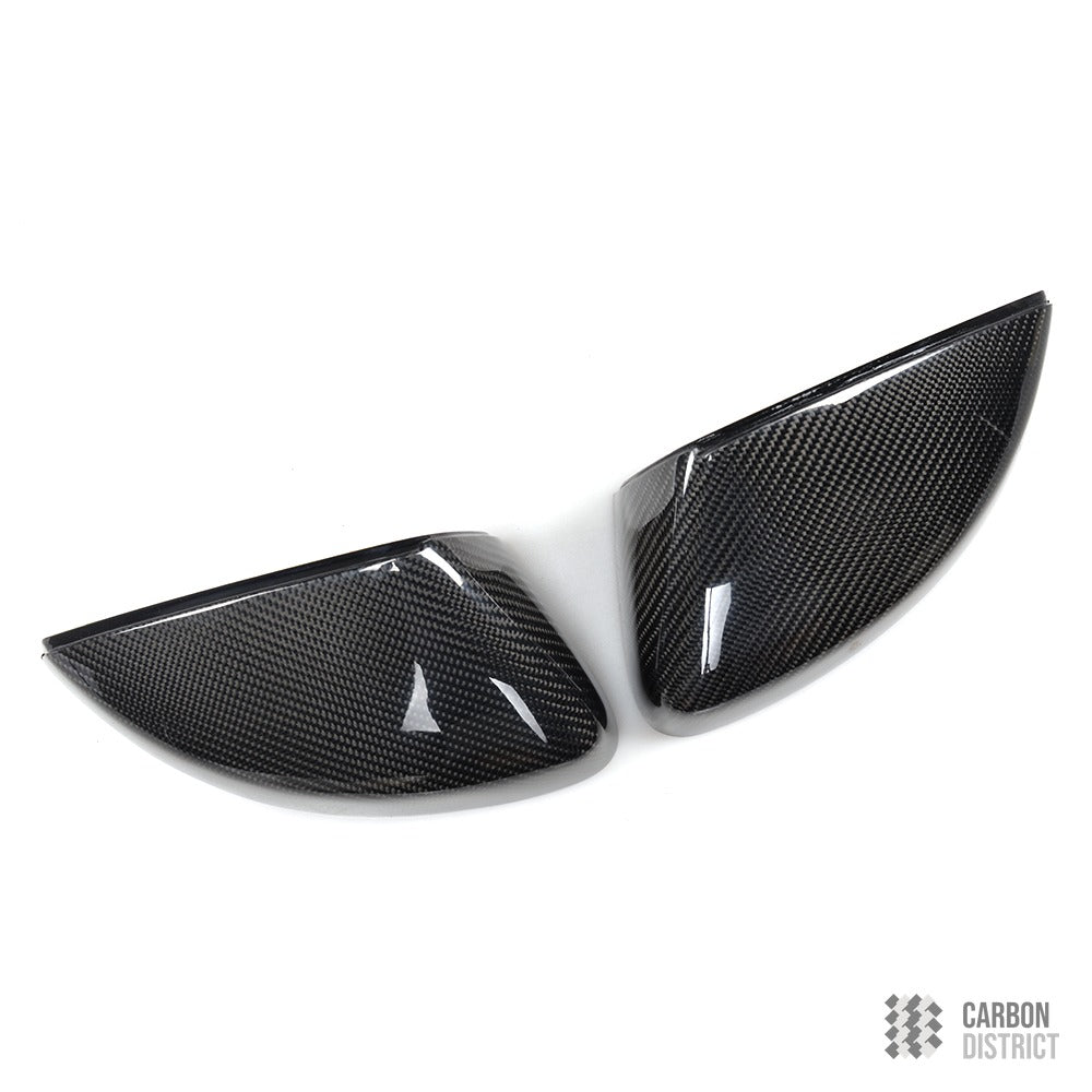 Audi A3/S3/RS3 (8V) carbon fibre mirror caps — 3K twill gloss finish