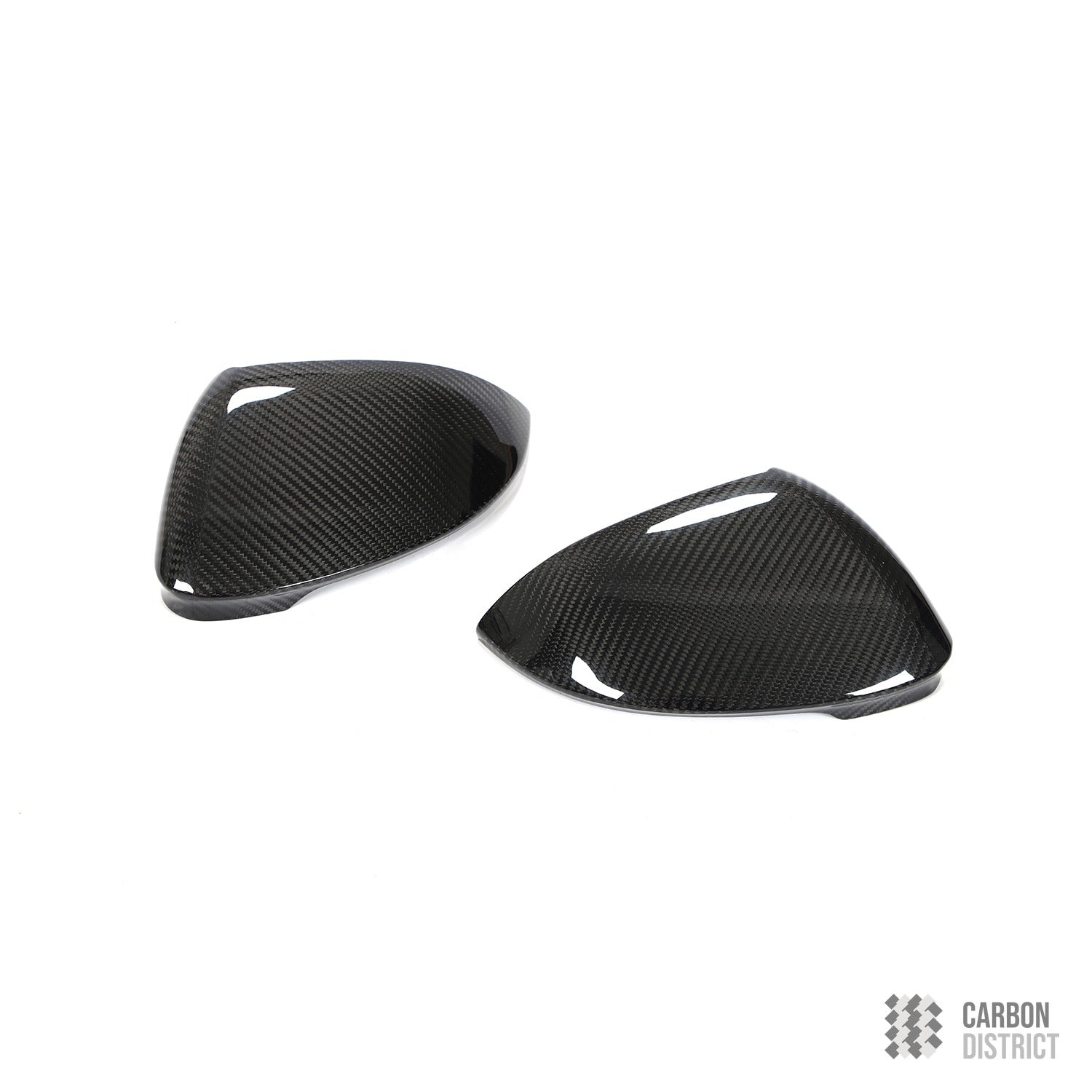 VW Golf Mk8 carbon fibre mirror caps — fits 2020+
