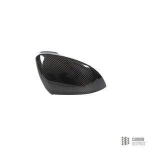 VW Golf Mk8 carbon fibre mirror caps — made to order in genuine carbon fibre