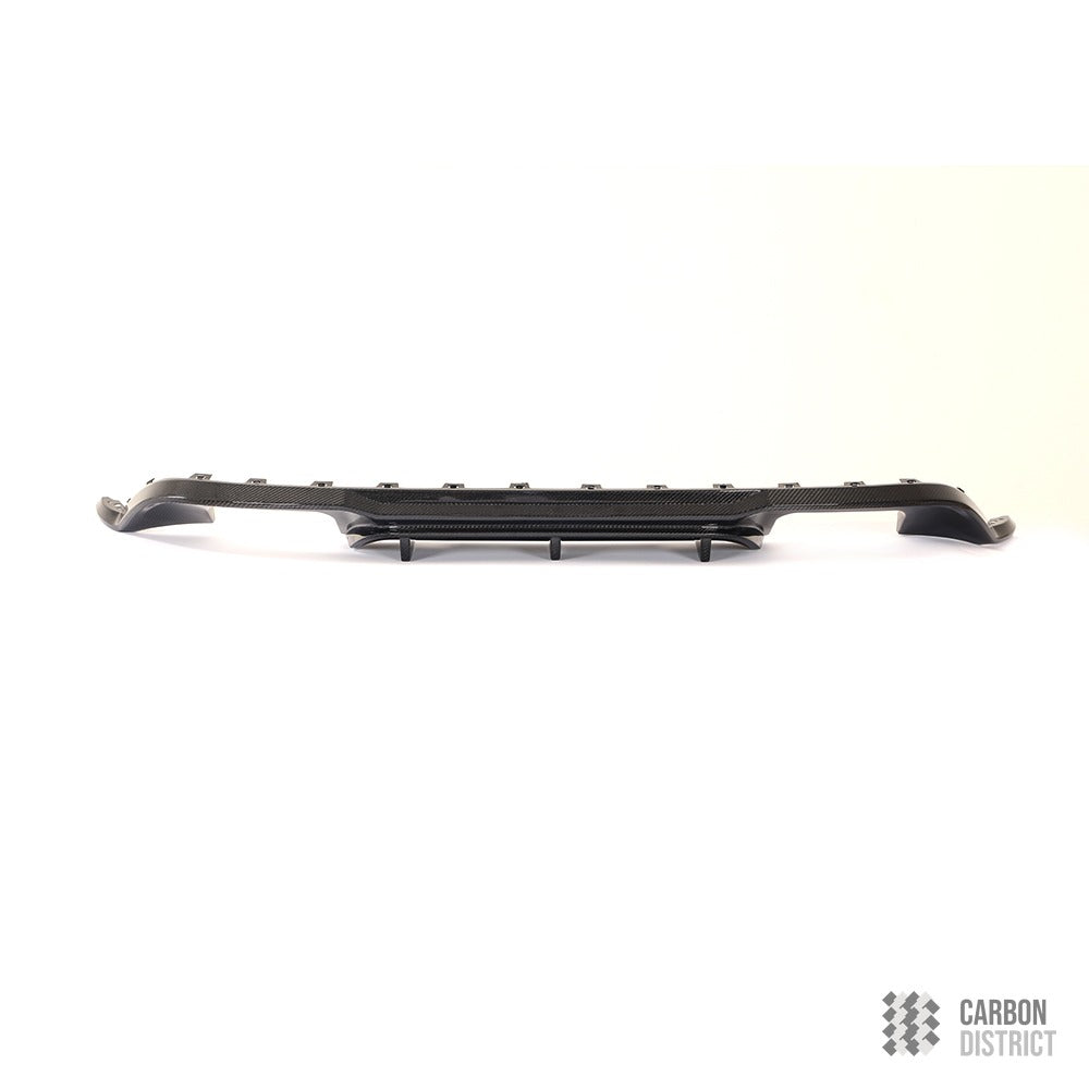 VW Golf (MK7/MK7.5) carbon fibre rear diffuser — 3K twill gloss finish