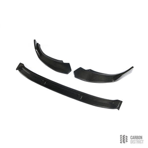 Audi A4/S4 (B9) carbon fibre front lip — 3K twill gloss finish