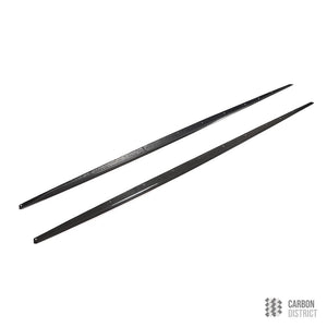 BMW 1 Series (F20) carbon fibre side skirts — 3K twill gloss finish