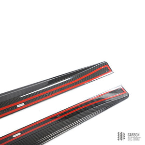 Tesla Model 3 carbon fibre side skirts — fits 2017+