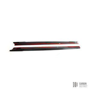 Tesla Model 3 carbon fibre side skirts — made to order in genuine carbon fibre