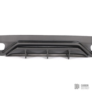 Mercedes A Class (W176) carbon fibre rear diffuser — UV-stable gloss finish detail
