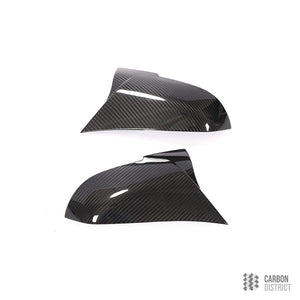 BMW 1/2/3/4 Series (F20-F36) dry carbon fibre mirror caps (M3 Style) — made to order in genuine carbon fibre