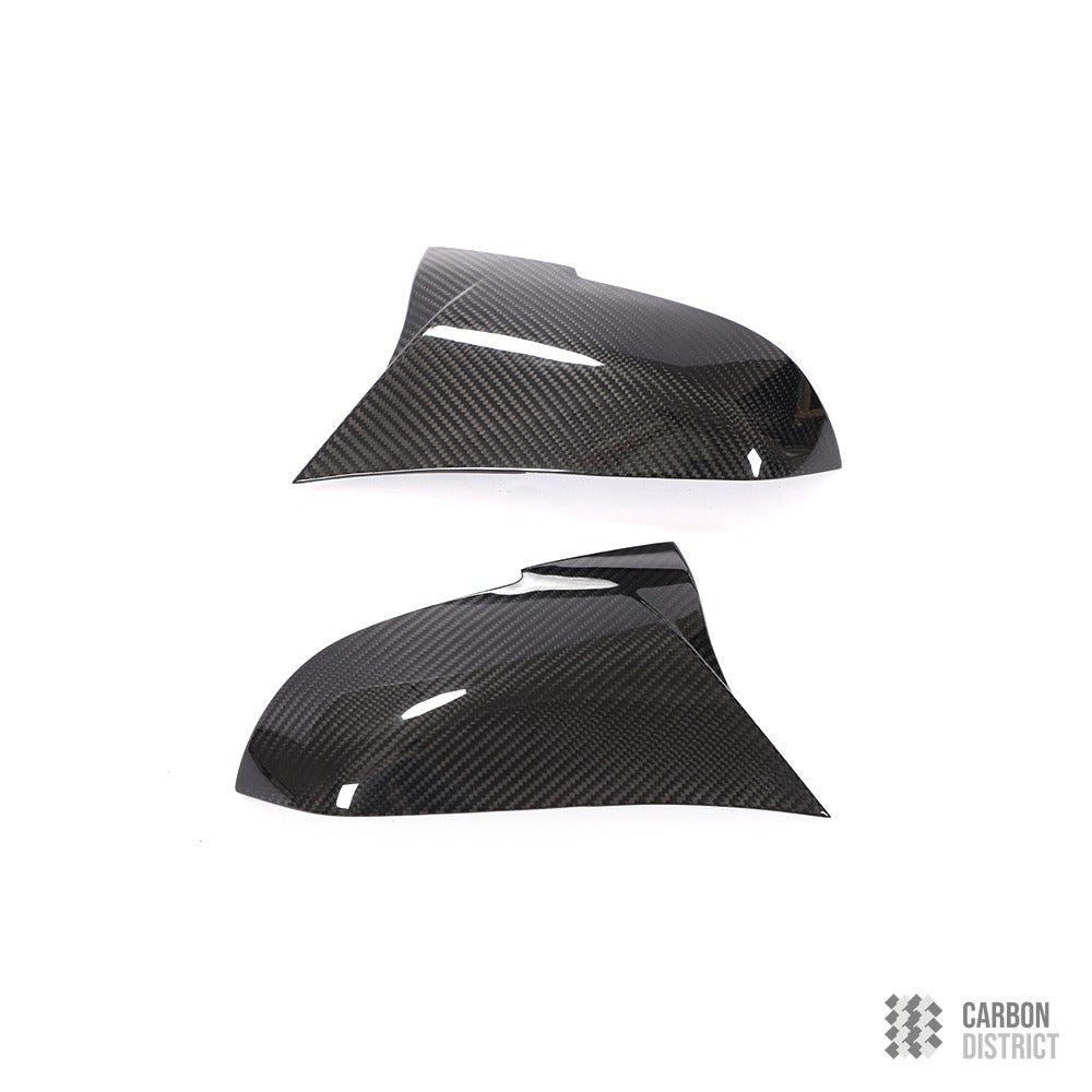 BMW 1/2/3/4 Series (F20-F36) dry carbon fibre mirror caps (M3 Style) — made to order in genuine carbon fibre