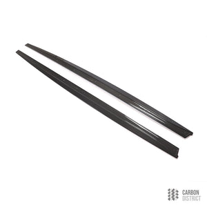 BMW M3/M4 (F8x) carbon fibre side skirts — 3K twill gloss finish