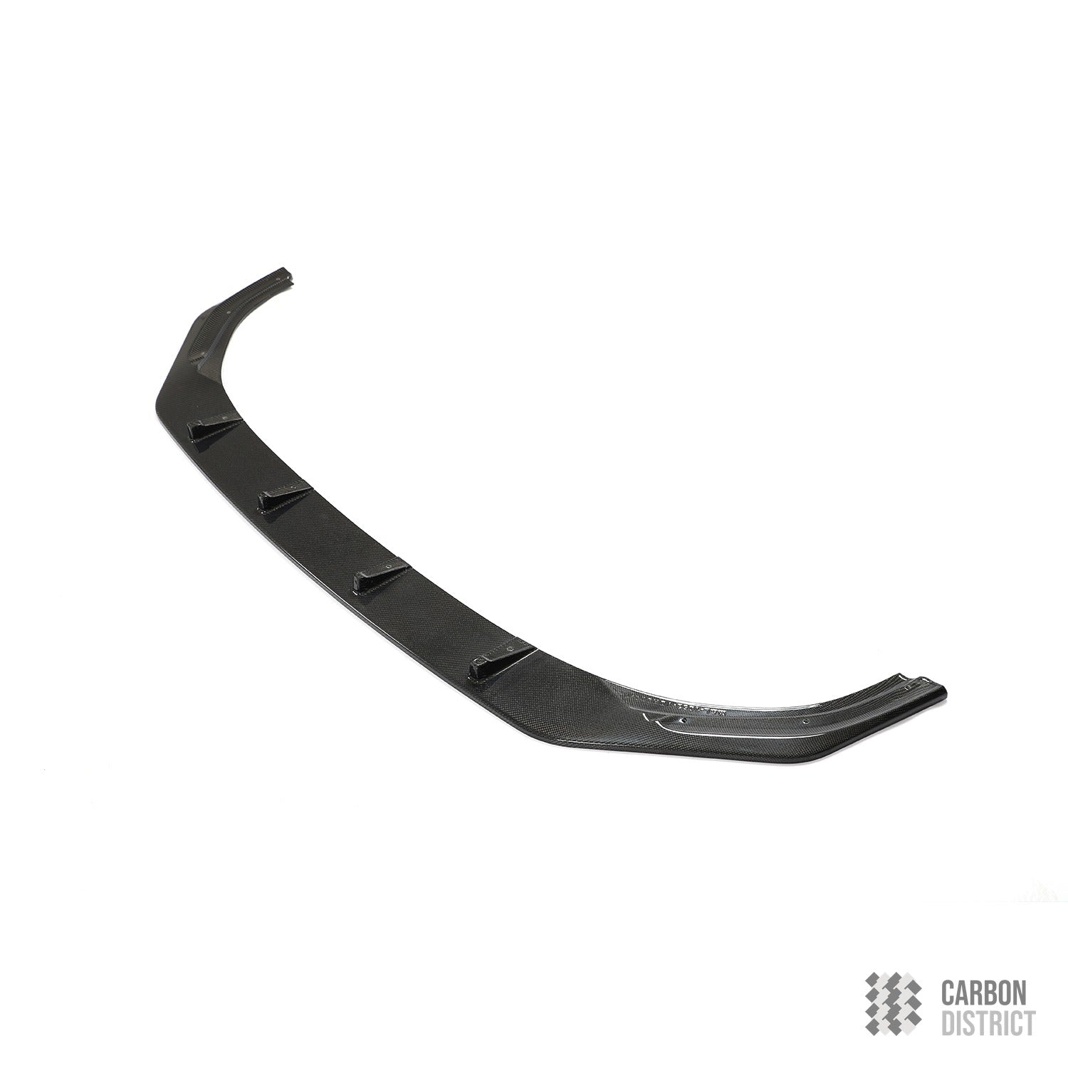 VW Golf Mk8 carbon fibre front lip — 3K twill gloss finish