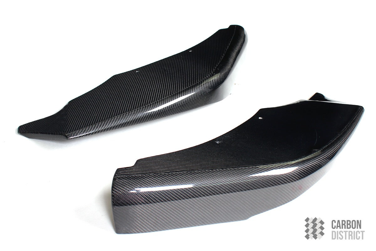 BMW 6 Series (F06/F12/F13) carbon fibre front lip aprons — 3K twill gloss finish
