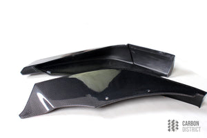 BMW 6 Series (F06/F12/F13) carbon fibre front lip aprons — UV-stable gloss finish detail