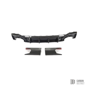 Audi RS6/RS7 (C8) dry carbon fibre rear diffuser — full product view