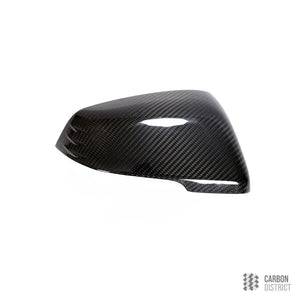 Toyota Supra (A90) carbon fibre mirror caps — 3K twill gloss finish