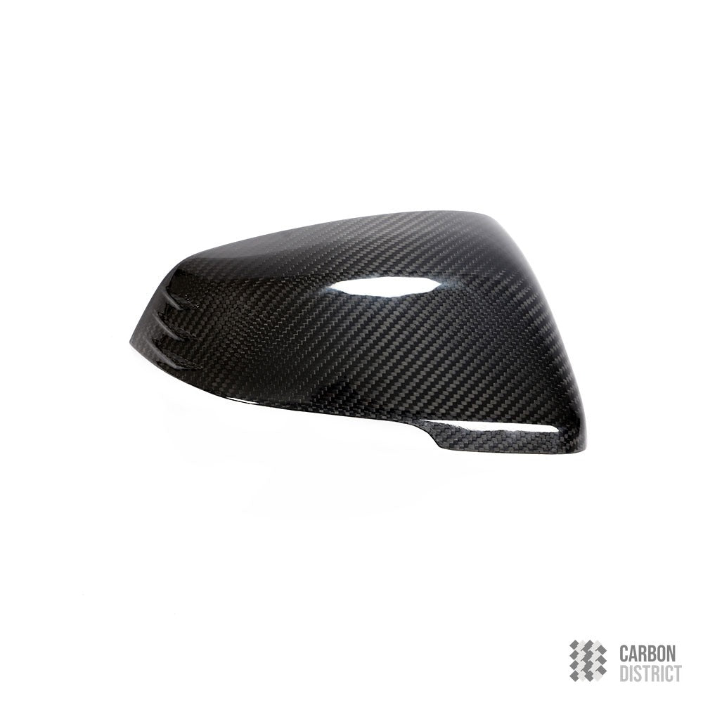 Toyota Supra (A90) carbon fibre mirror caps — 3K twill gloss finish