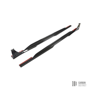 Audi RS6/RS7 (C8) dry carbon fibre side skirts — dry carbon weave