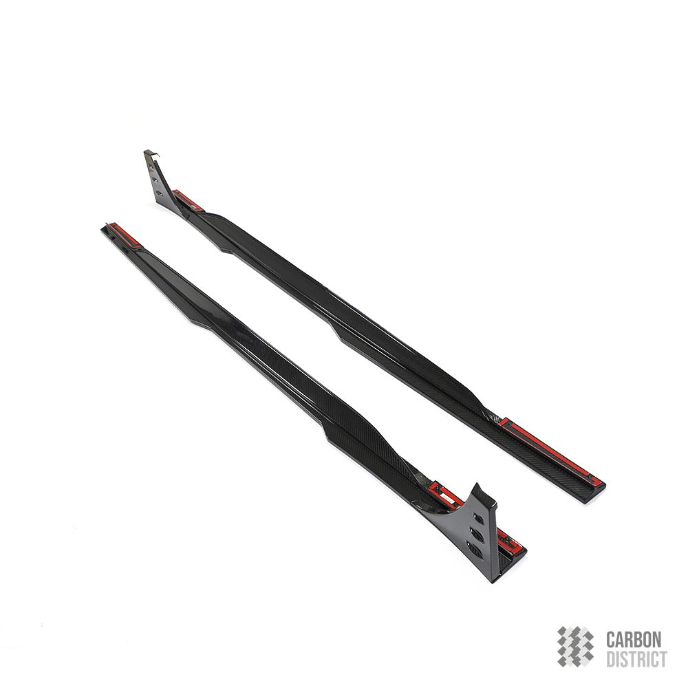 Audi RS6/RS7 (C8) dry carbon fibre side skirts — fits 2019+