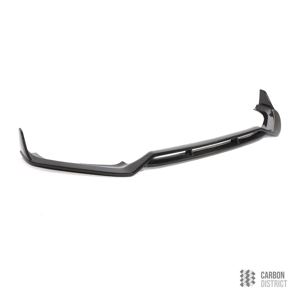 Audi A4/S4 (B9) carbon fibre front lip (V2) — 3K twill gloss finish