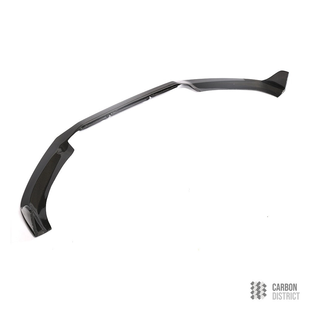 Audi A4/S4 (B9) carbon fibre front lip (V2) — UV-stable gloss finish detail
