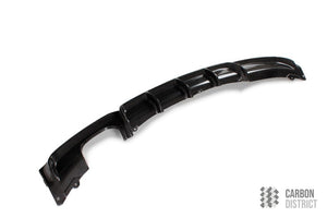 BMW 3 Series (F30) carbon fibre rear diffuser — UV-stable gloss finish detail