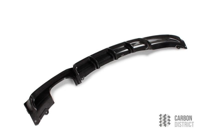 BMW 3 Series (F30) carbon fibre rear diffuser — UV-stable gloss finish detail