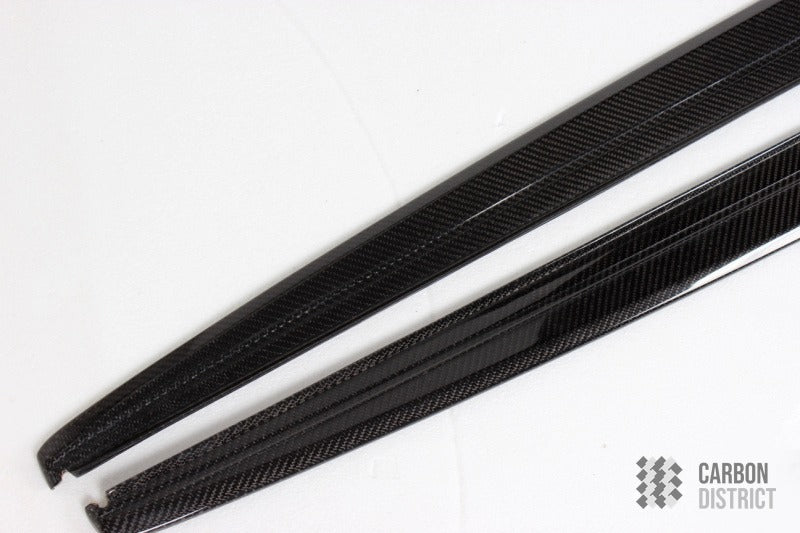 BMW 3 Series (F30) carbon fibre side skirts — fits 2012-2019