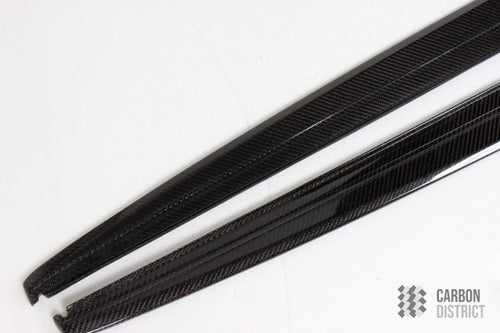 BMW 3 Series (F30) carbon fibre side skirts — fits 2012-2019