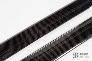 BMW 3 Series (F30) carbon fibre side skirts — made to order in genuine carbon fibre