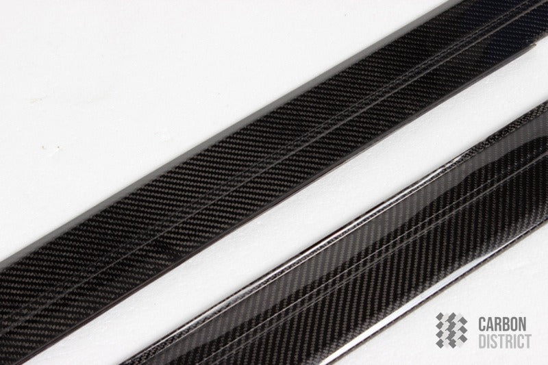 BMW 3 Series (F30) carbon fibre side skirts — made to order in genuine carbon fibre