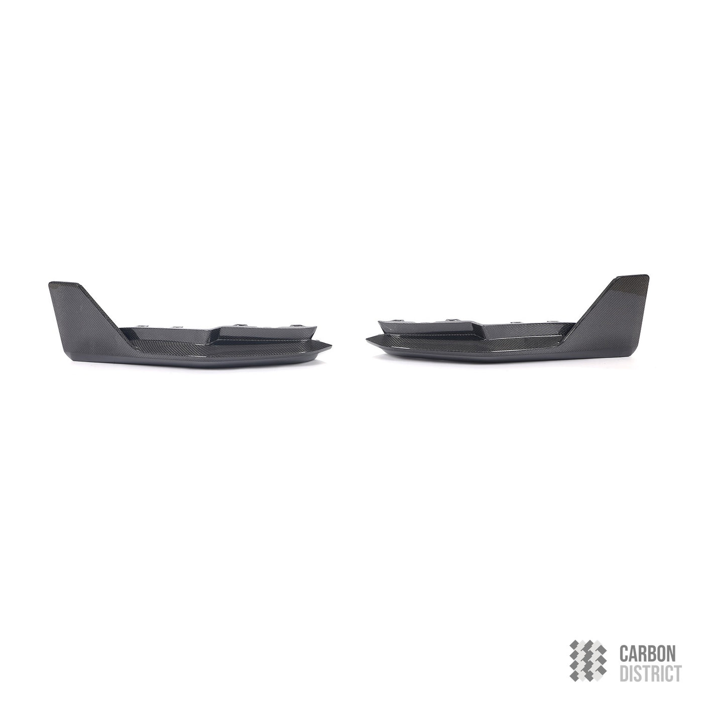 BMW M4 (G82/G83) dry carbon fibre rear bumper cupwing winglets — dry carbon weave