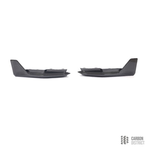 BMW M4 (G82/G83) dry carbon fibre rear bumper cupwing winglets — dry carbon weave