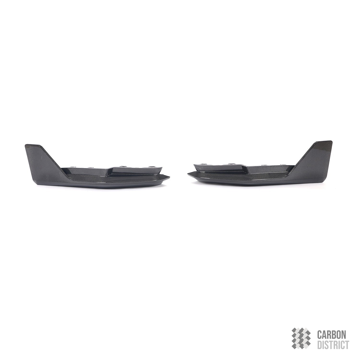 BMW M4 (G82/G83) dry carbon fibre rear bumper cupwing winglets — dry carbon weave
