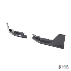 BMW M4 (G82/G83) dry carbon fibre rear bumper cupwing winglets — UV-stable gloss finish detail