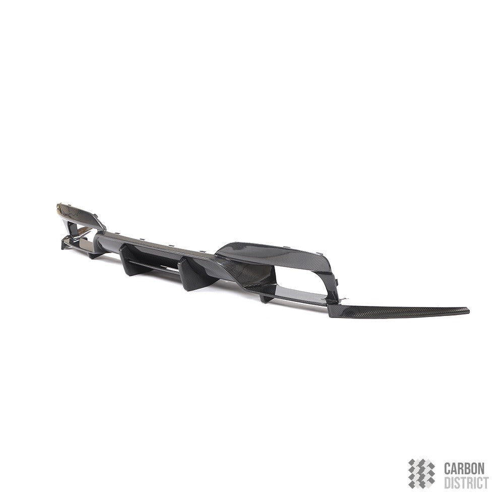 BMW M6 (F06/F12/F13) carbon fibre rear diffuser — 3K twill gloss finish