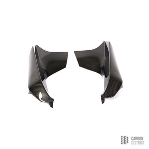 BMW M5 (F90) carbon fibre front splitter winglets — made to order in genuine carbon fibre