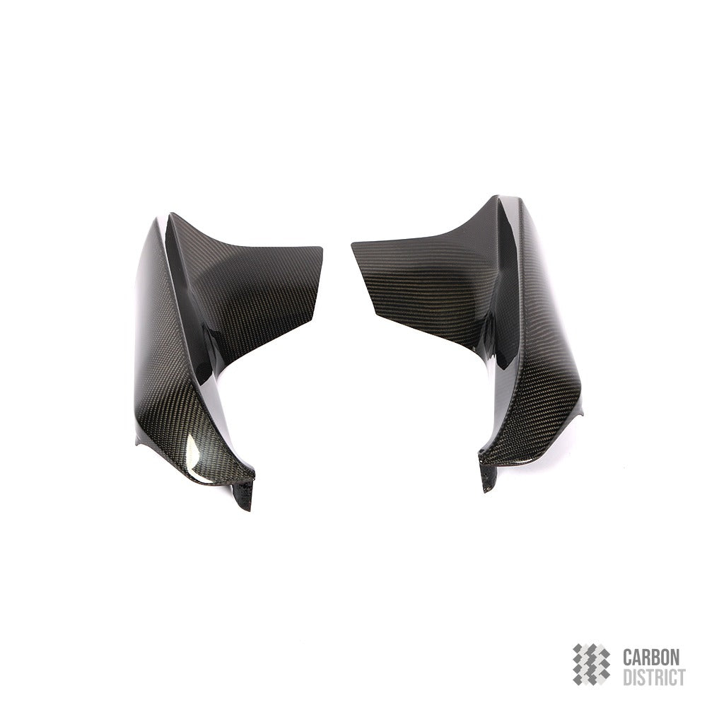 BMW M5 (F90) carbon fibre front splitter winglets — made to order in genuine carbon fibre