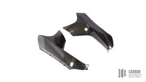 BMW M5 (F90) carbon fibre front splitter winglets — full product view