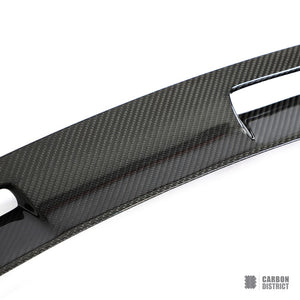 Porsche 911 (992) carbon fibre spoiler — UV-stable gloss finish detail