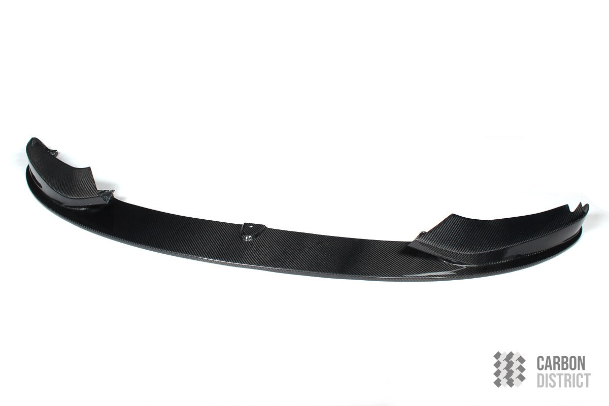 BMW 4 Series (F32/F33/F36) carbon fibre front lip (M-Tech) — 3K twill gloss finish