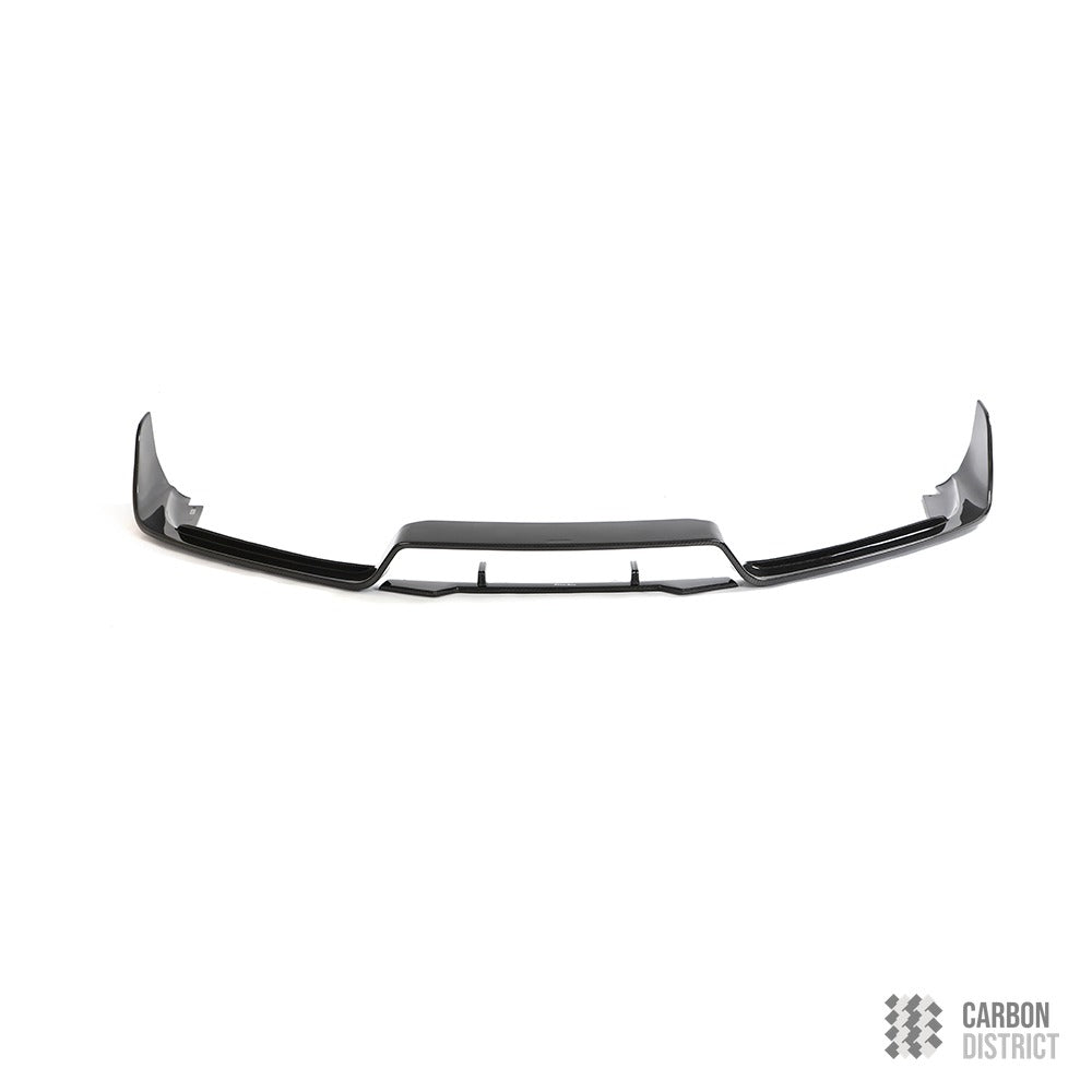 Porsche 911 (992) dry carbon fibre front lip — dry carbon weave