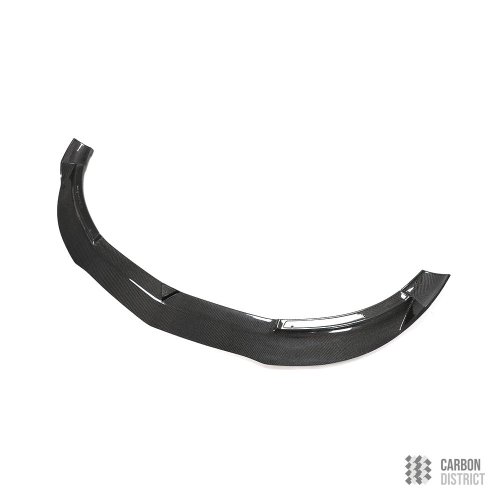 Mercedes Benz A Class (W176) carbon fibre front lip — 3K twill gloss finish