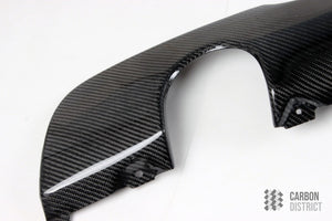 BMW 3 Series (E90) carbon fibre rear diffuser — UV-stable gloss finish detail