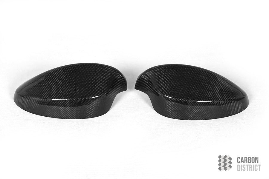 BMW 3 Series (E90 LCI) carbon fibre mirror caps (V2) — UV-stable gloss finish