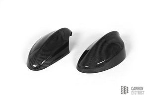 BMW 3 Series (E90) carbon fibre mirror caps — full product view