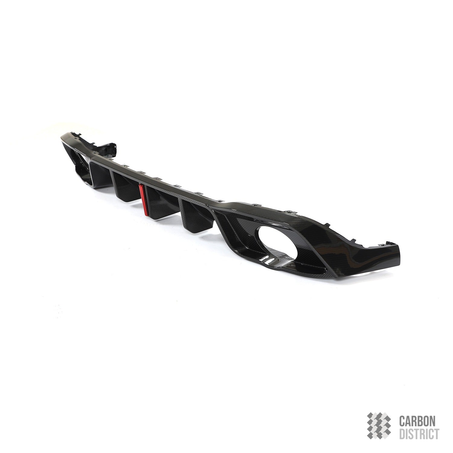 VW Golf Mk8 carbon fibre rear diffuser — 3K twill gloss finish