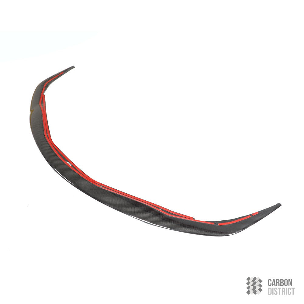 Toyota Supra (A90) carbon fibre front lip — 3K twill gloss finish