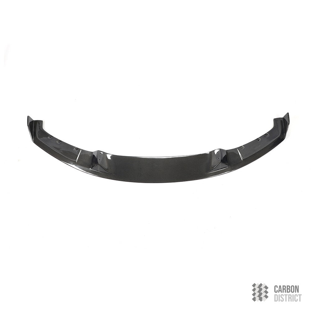 BMW 3 Series (F30) carbon fibre front lip — 3K twill gloss finish