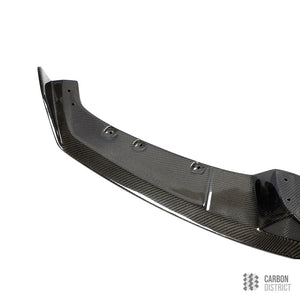 BMW 3 Series (F30) carbon fibre front lip — UV-stable gloss finish detail