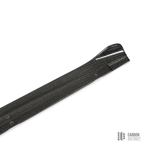 Audi RS3 (8Y) dry carbon fibre side skirts — UV-stable gloss finish detail