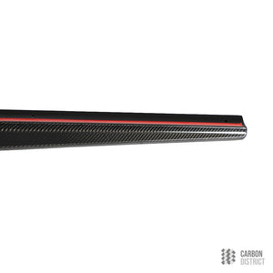 BMW 3 Series (G20) carbon fibre side skirts — UV-stable gloss finish detail